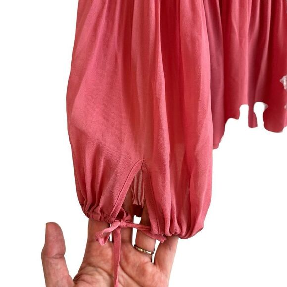 Aritzia Wilfred Talence Off-the-Shoulder Pink Blouse Size Small - Picture 6 of 8